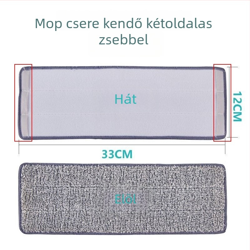 Személyre szabott lapos mop kiegészítők — cserélhető kendő, dupla végű csatlakozó párna, vastagított kétoldali védőburkolat a mopnyélhez