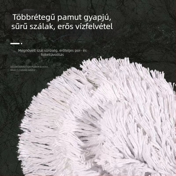 Nagy méretű sárga pamutszálas pormop fej lapos mophoz – cserélhető szövet