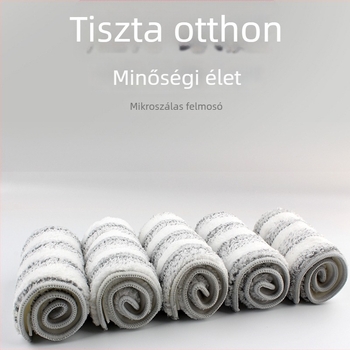 Csíkos mintázatú, merev rostokkal ellátott cserélhető kendő lapos felmosóhoz, öntapadós