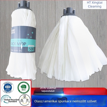 120 g nemszövött mopfej, kerek műanyag cserefej amerikai menettel, régi típusú mop, OEM testreszabás