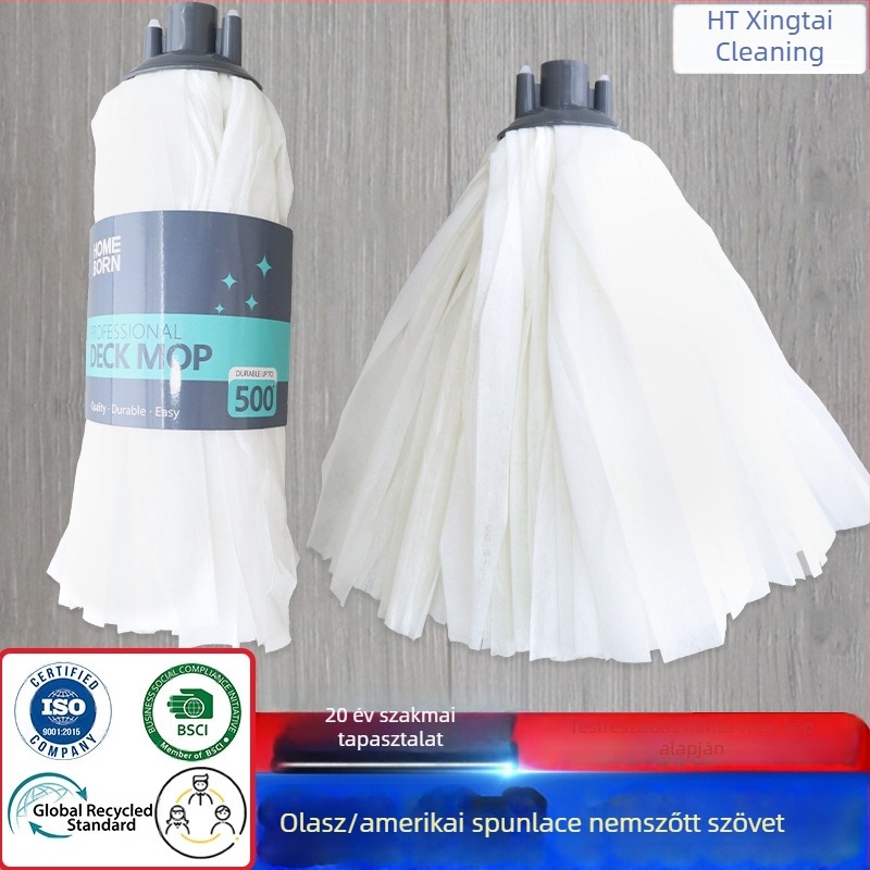 120 g nemszövött mopfej, kerek műanyag cserefej amerikai menettel, régi típusú mop, OEM testreszabás