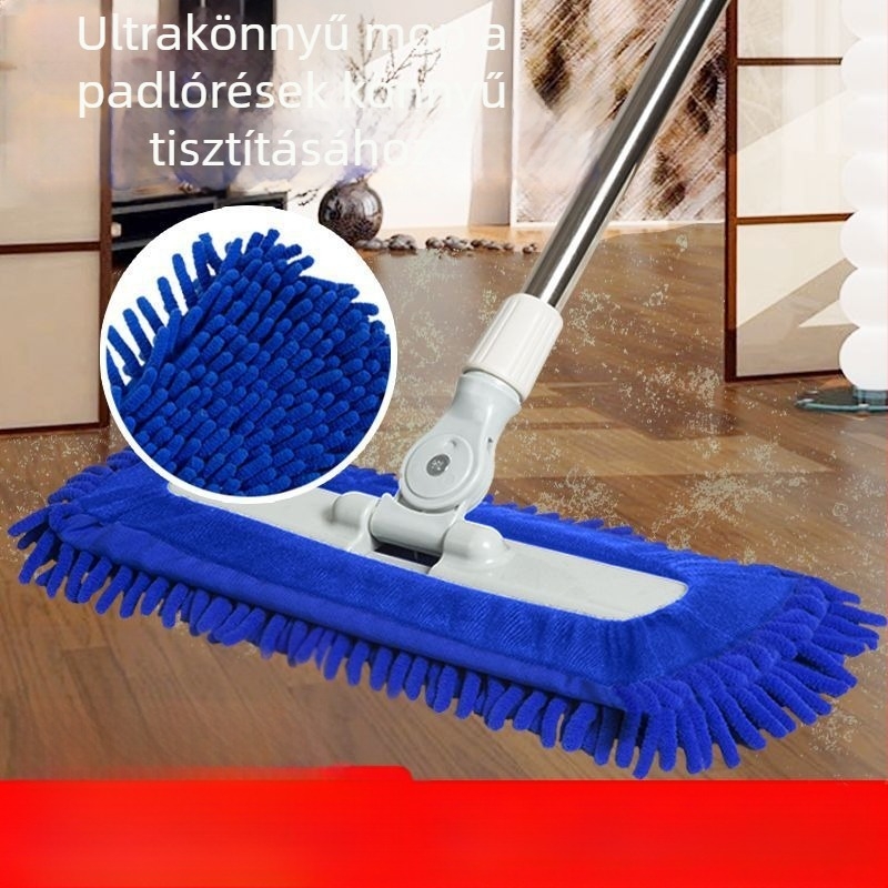 Chenille platte felmosó otthonra, szállodába és gyárba, nagy méret, kettős használat száraz és nedves tisztításra