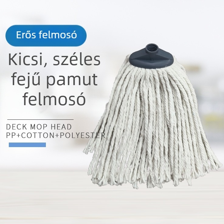 Körkörös pamutszálas mopfej – cserefej háztartási használatra, régi stílusú pamutszál
