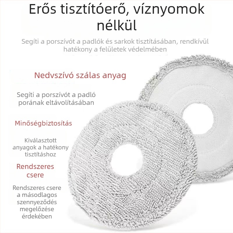 Csere mopfej Mijia söpörő robothoz, kör alakú rostos, mosható