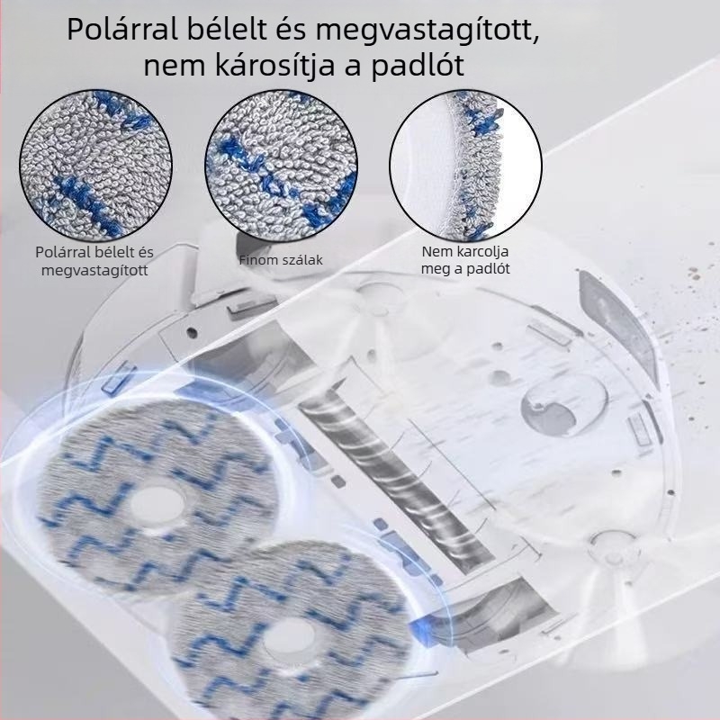 Csere mopfej Mijia söpörő robothoz, kör alakú rostos, mosható