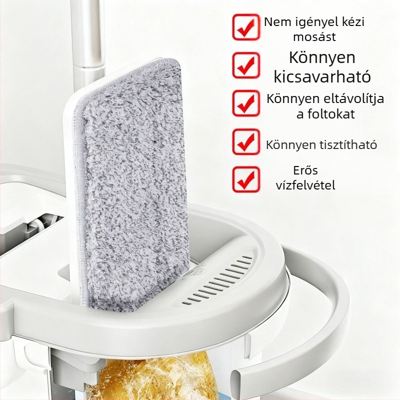 Nagykereskedelmi csere kendő sík mop fejhez, kompatibilis Boshi, Meiya és Miaojie, ragasztófej, mosható