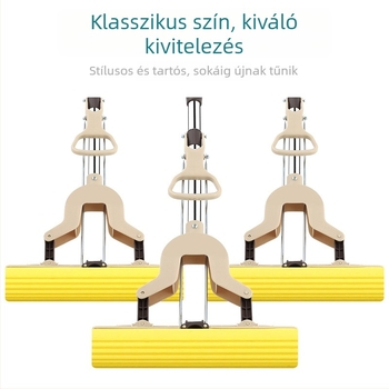 Szivacsozó nedvszívó mop, 28 cm, összecsukható pamut fej, kinyomható víz, háztartási használatra