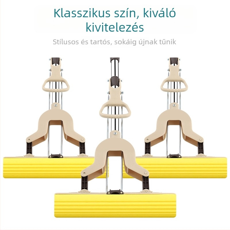 Szivacsozó nedvszívó mop, 28 cm, összecsukható pamut fej, kinyomható víz, háztartási használatra
