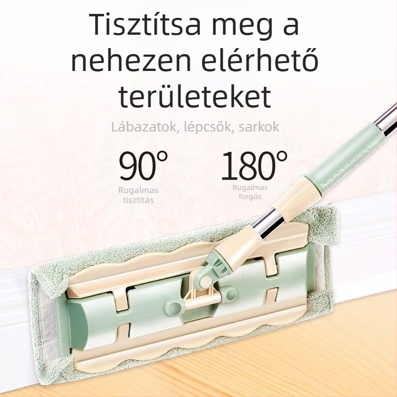 Csere kendő lapos mophoz, háztartási használatra, 2023-as modell, fej klipszel a fa padlókhoz, száraz és nedves tisztításra, nagy méret