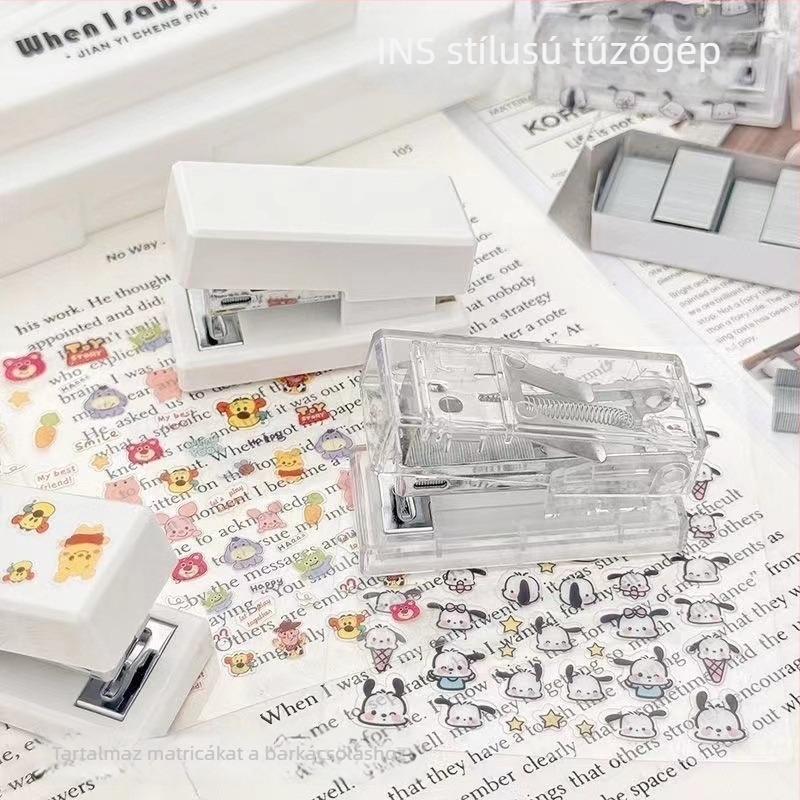 Kulomi DIY Átlátszó Minimalista Tűzőgép, Mini Hordozható