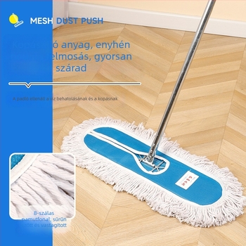 Kórházi tisztításhoz készült lapos mop, szívó pamutfonalból és hálós anyagból