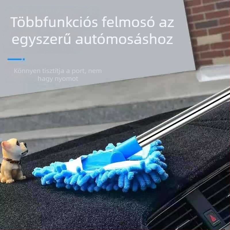 Háromszög alakú kis mop teleszkópos nyéllel – konyha és nappali padlóinak tisztításához, chenille rongy