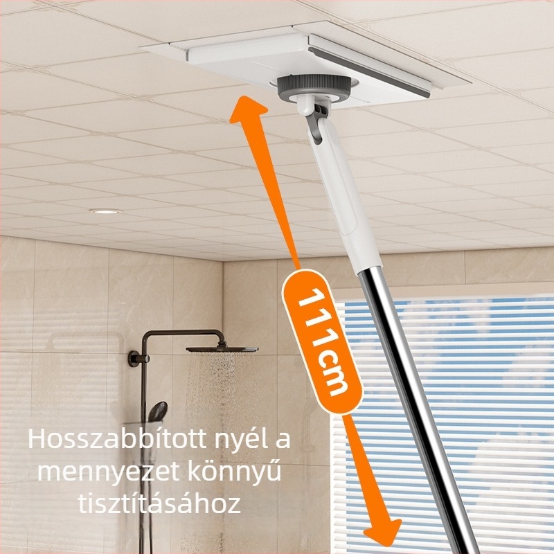 Háztartási felmosó nagy panellel és automata csipesszel nedves- és száraz tisztításhoz