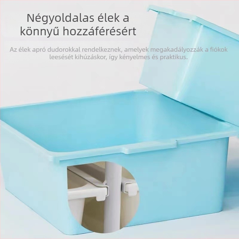 Műanyag tárolókosár a nappaliba — sokoldalú rendező snackekhez, játékokhoz, ruházathoz és konyhai eszközökhöz