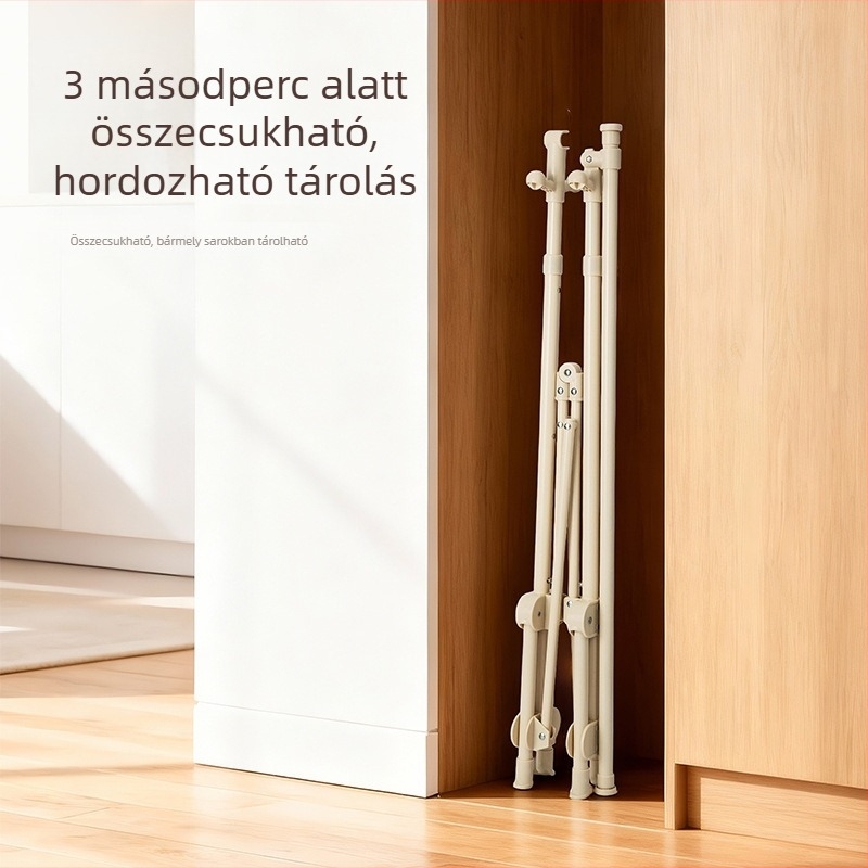 Padlóra álló ruhatartó állvány, helytakarékos, a táskák és ruhák tárolására, integrált, modern minimalista kialítás a hálószoba és a nappali számára