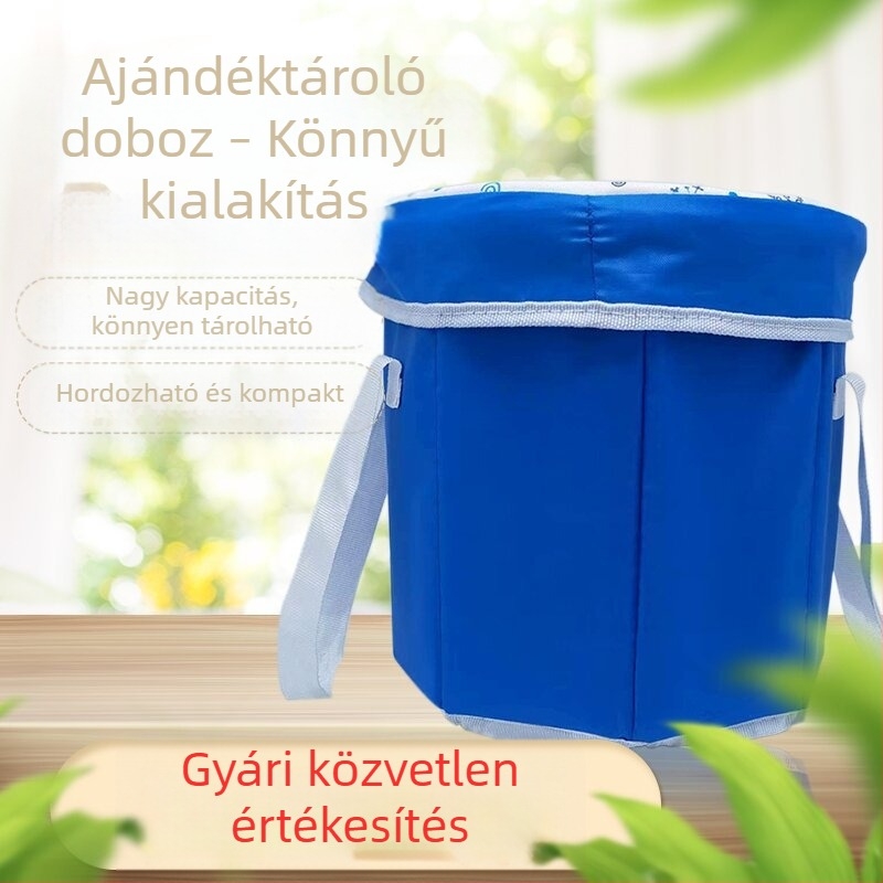 Karácsonyi mintás összecsukható tároló szék fedéllel, 27 L kapacitás, otthoni használatra
