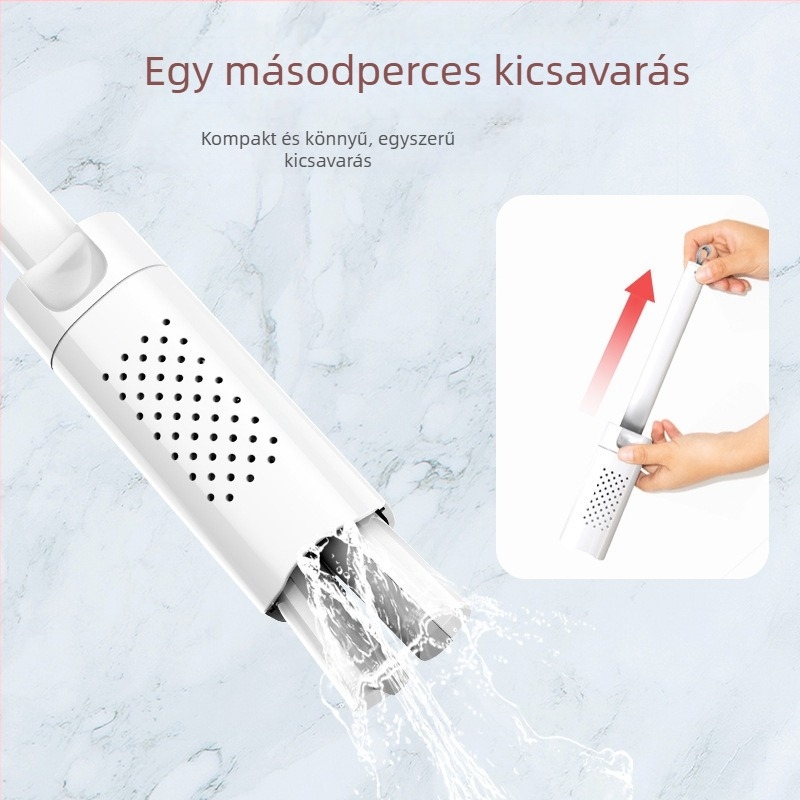 Mini kéz nélküli használható szivacsos mop pamutszálú fejjel, konyhához és fürdőszobához