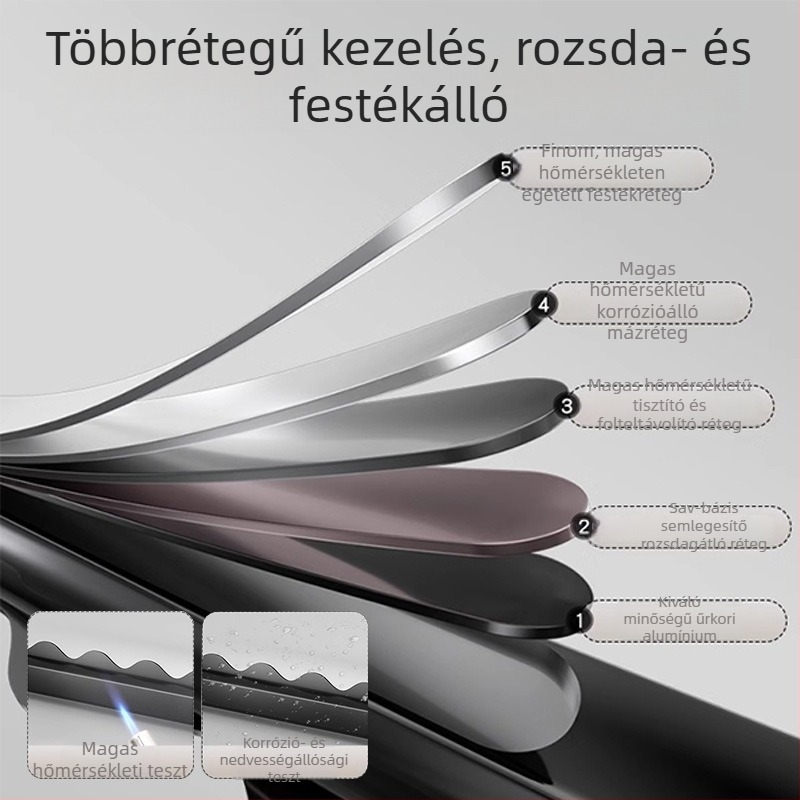 Laijie Alumíniumötvözetből készült felső szerelésű ruhaszárító rúd, fix balkonos használatra, szélálló