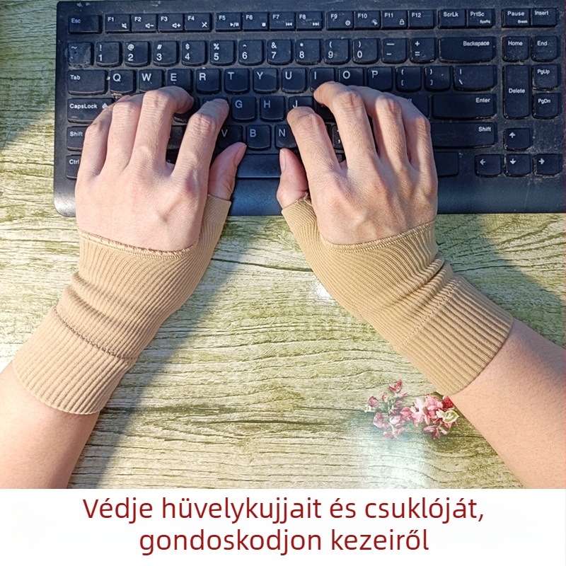 Légáteresztő, rugalmas kötött ujjsvédő és hüvelykujjvédő SEBS csuklóvédő