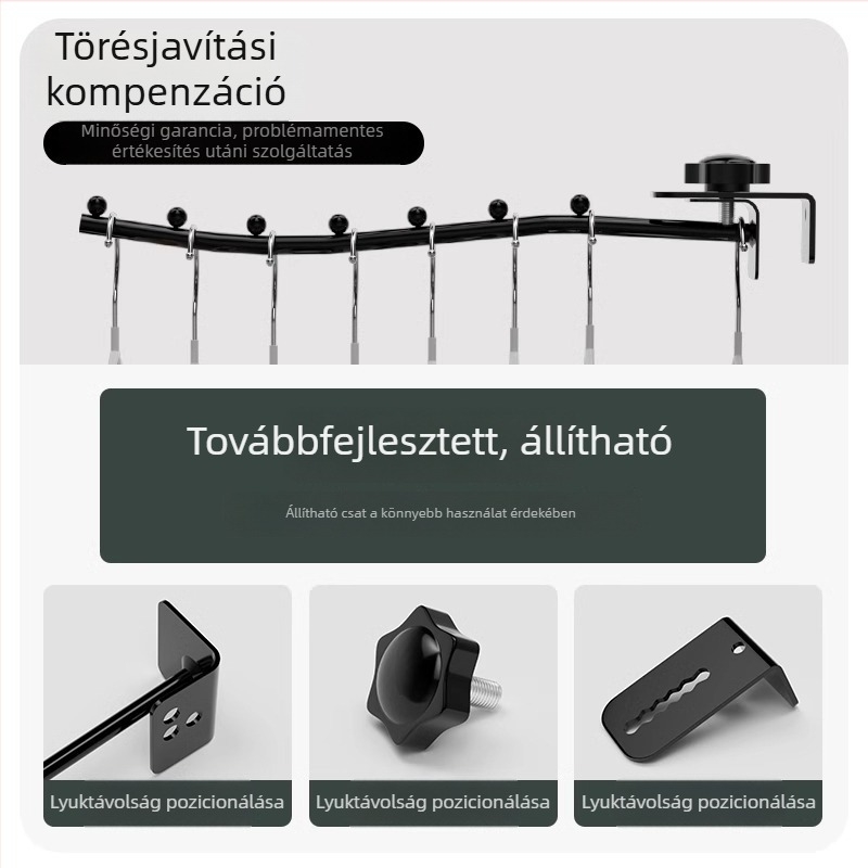 Fém, fix, egyrudas ruhaszárító állvány kollégiumi szobához, az ágy mellett