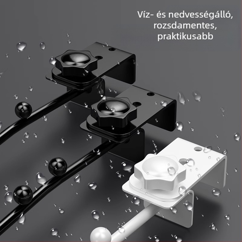 Fém, fix, egyrudas ruhaszárító állvány kollégiumi szobához, az ágy mellett