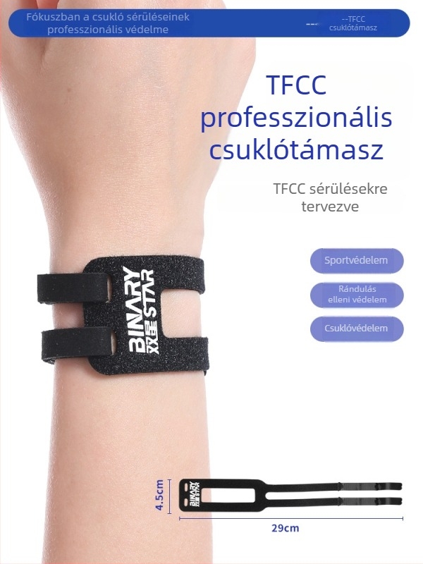 Double Star TFCC csuklópánt edzéshez, jóga és futáshoz – ficam elleni, Velcro, könnyű