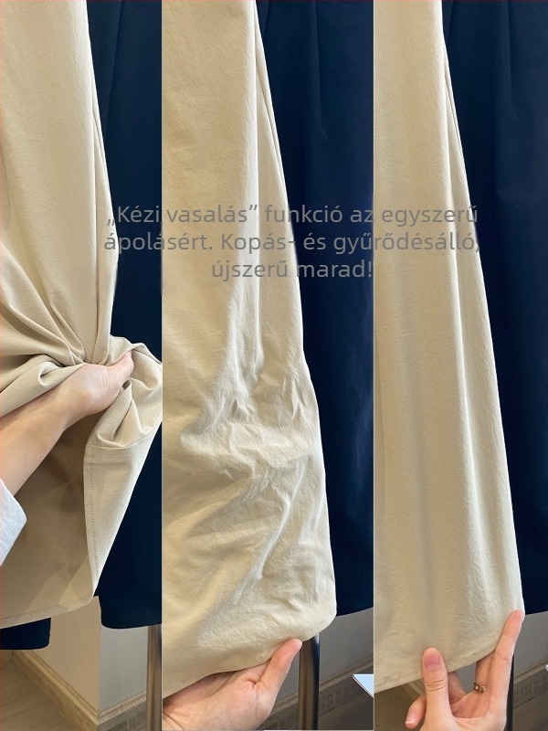 Gyűrődés elleni origami szoknya, 360° dinamikus sziluett, A-vonalú midi hosszúság