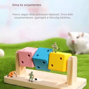 Interaktív játék hörcsögök és tengerimalacok számára – Rubik-kocka jellegű labirintus tájjal