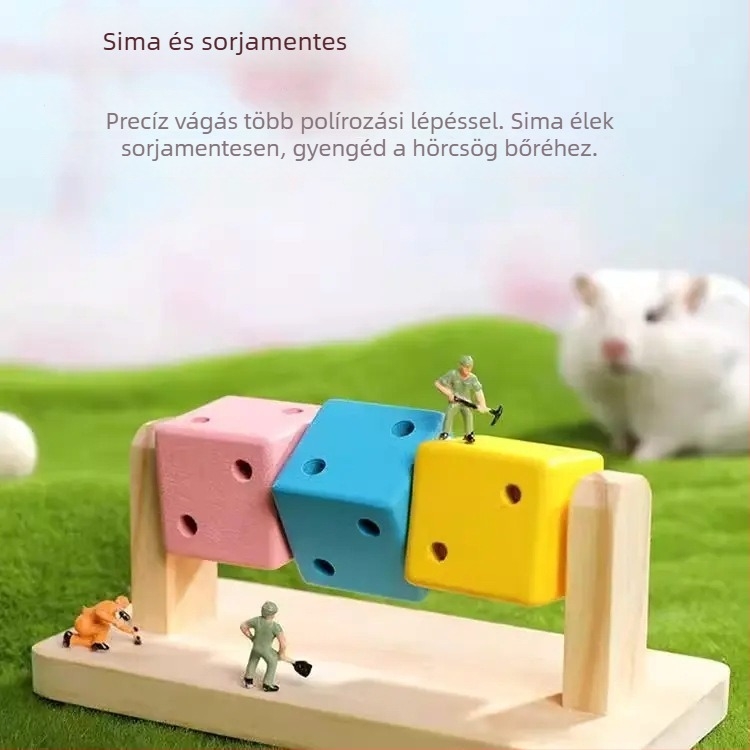 Interaktív játék hörcsögök és tengerimalacok számára – Rubik-kocka jellegű labirintus tájjal