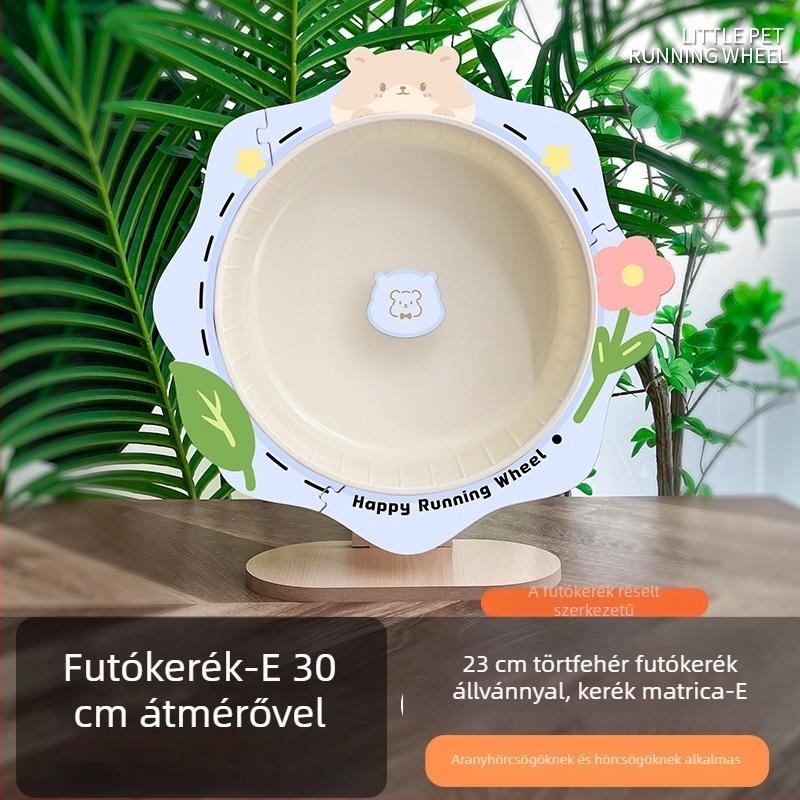Hamster futókerék, ultra-csendes, 23 cm átmérő, nagy méret, a ketrec díszítéséhez
