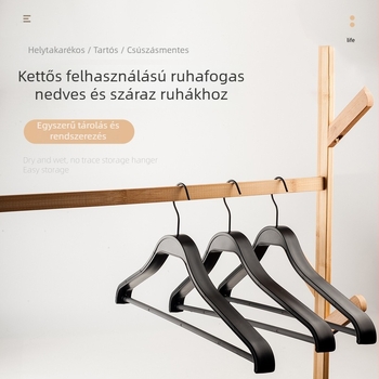 Műanyag kihúzható, csúszásmentes vállfa – ideális kosztümökhöz és ruhásszekrényhez