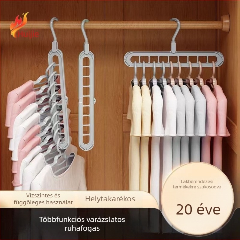 Többcélú összecsukható ruhaszárító állvány kilenc lyukkal – helytakarékos otthoni szervező
