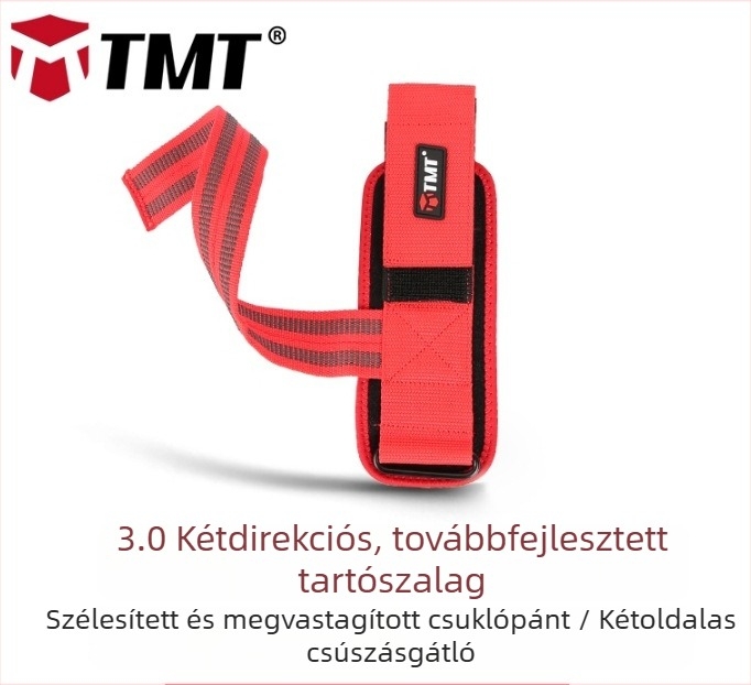 TMT csuklótámaszok és fogó pántok súlyemeléshez, csúszásmentes edzőkesztyűk