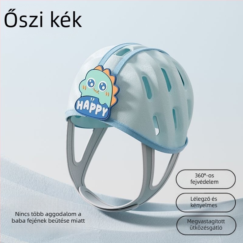 Légáteresztő baba fejvédő sisak – járás közbeni ütés elleni védelem, gyermekek számára