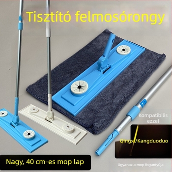 Lapos mop Chenille párnával, 40 cm, nagy méretű otthoni tisztításra