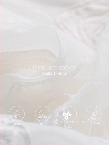Moonlight Rose jacquard hímzett ujjatlan ruha, laza szabású, ZY2978