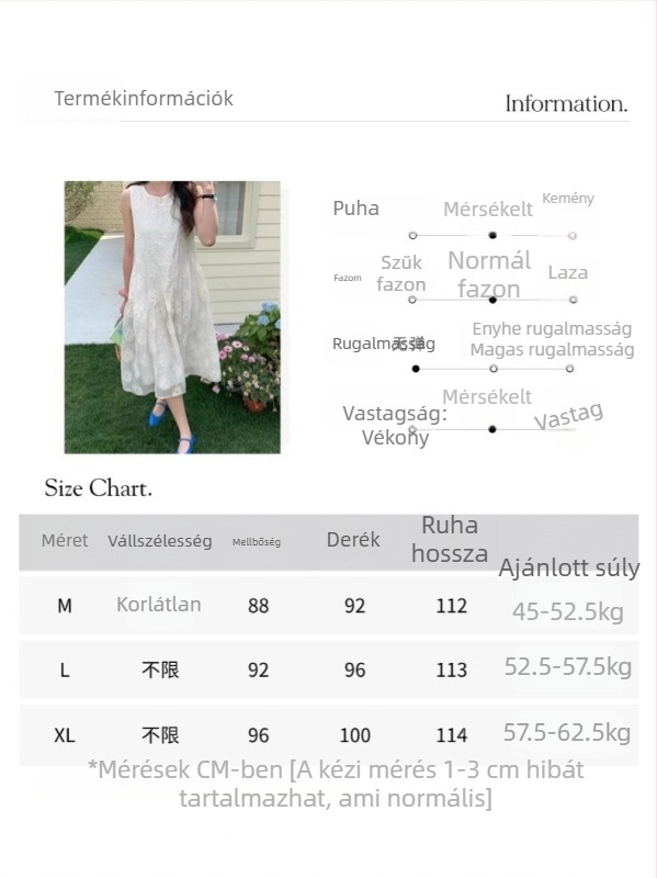 Moonlight Rose jacquard hímzett ujjatlan ruha, laza szabású, ZY2978
