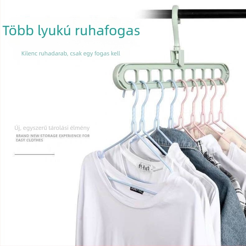 Többcélú csúszásmentes vállfa ruhákhoz és gardróbszekrényhez – helytakarékos akasztó
