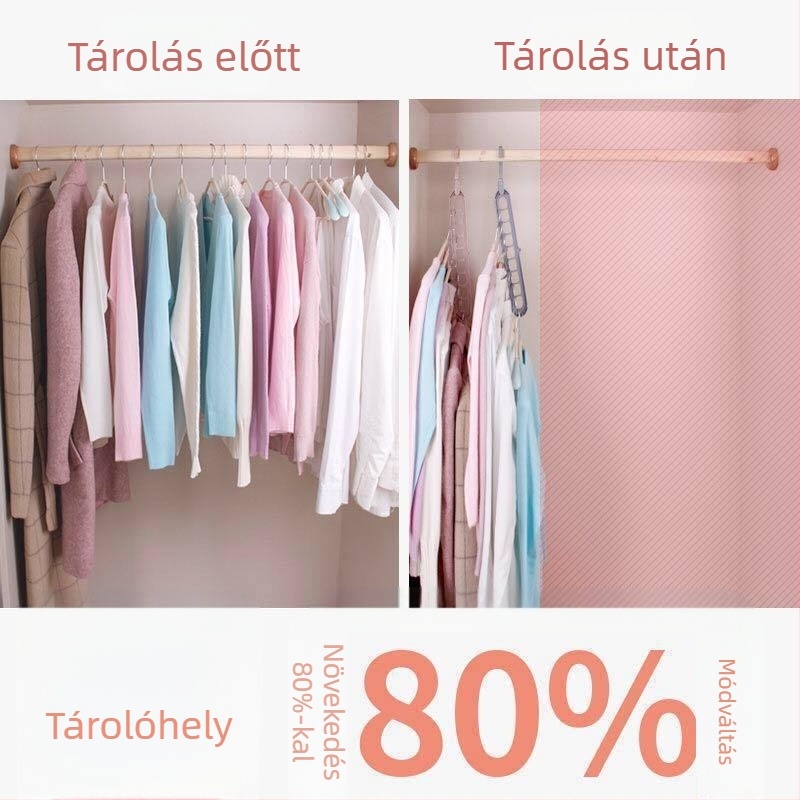 Többcélú csúszásmentes vállfa ruhákhoz és gardróbszekrényhez – helytakarékos akasztó