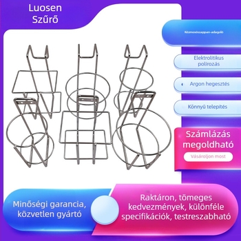 Rozsdamentes acélból készült falra szerelhető kézfertőtlenítő kosár