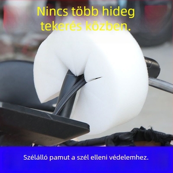 Pamutból készült szélvédő kormányvédő elektromos járművekhez — blokkolja a hideg levegőt, télen melegen tartja a kezeket