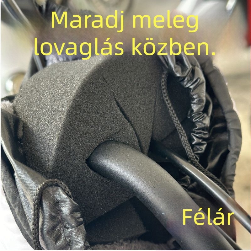 Pamutból készült szélvédő kormányvédő elektromos járművekhez — blokkolja a hideg levegőt, télen melegen tartja a kezeket
