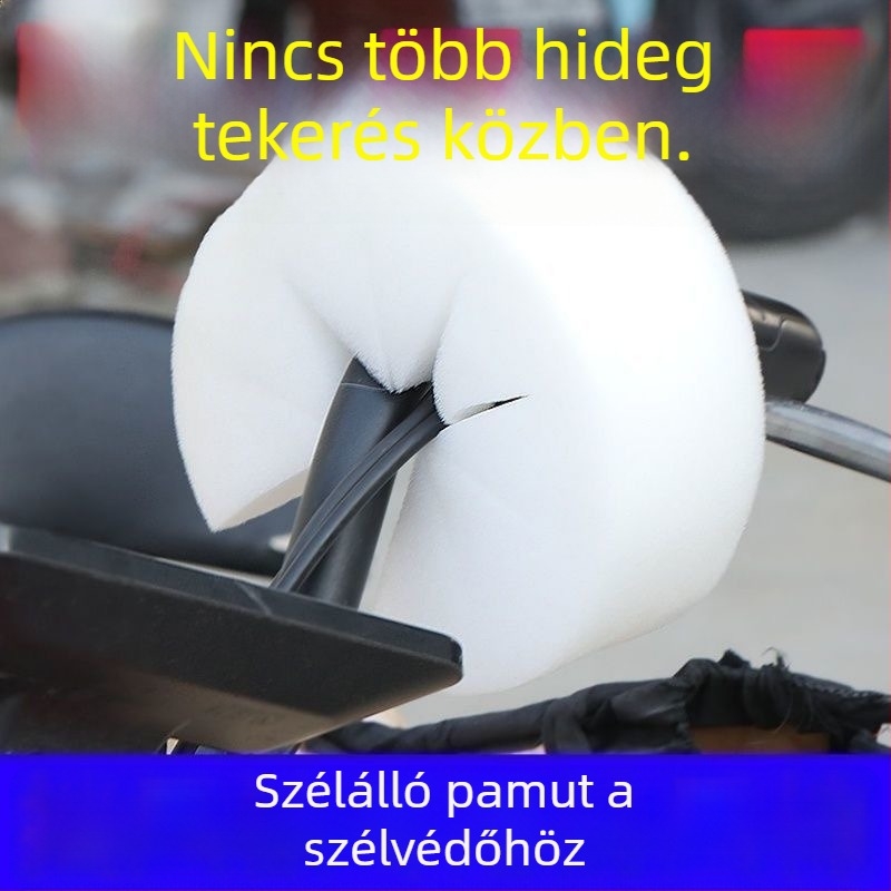 Pamutból készült szélvédő kormányvédő elektromos járművekhez — blokkolja a hideg levegőt, télen melegen tartja a kezeket