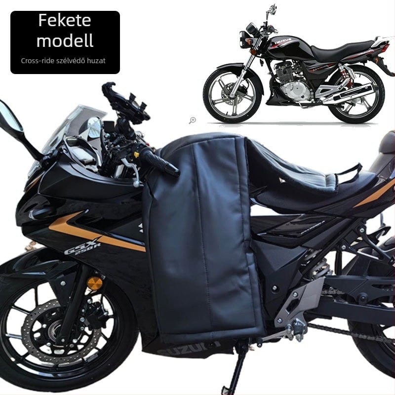 Téli PU szélvédő takaró Honda cruiser motorkerékpárhoz, fleece-béléses melegen tartás