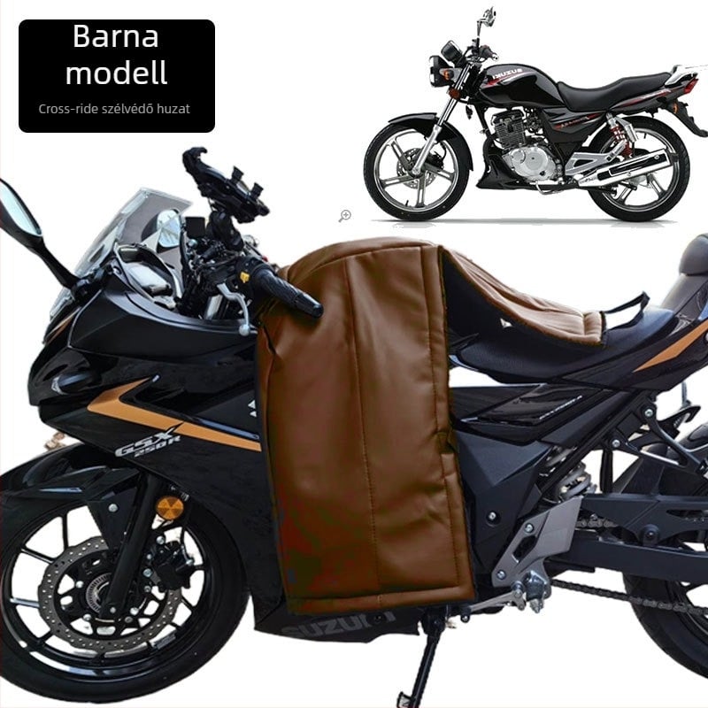 Téli PU szélvédő takaró Honda cruiser motorkerékpárhoz, fleece-béléses melegen tartás