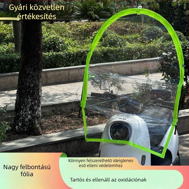 Univerzális elektromos jármű előtti szélvédő, átlátszó panel, védelem a hideg, a széltől és az esőtől, vastabb és hosszabb minden évszakra