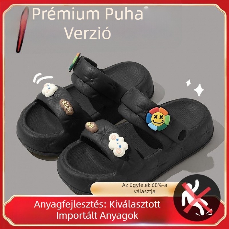 Női platformos szandál vastag talppal, nyári szabadtéri viselet, kétoldalú viselés, divatos magas sarkú