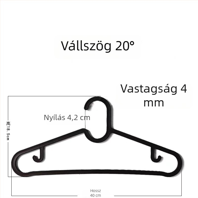 Minimalista, csúszásmentes fekete-fehér műanyag ruhakaszók, kettős használatra száraz és nedves ruhákhoz, erkélyre és gardróbba
