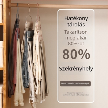 Öt szintű nadrágakasztó – helytakarékos garderob tároló rendszer