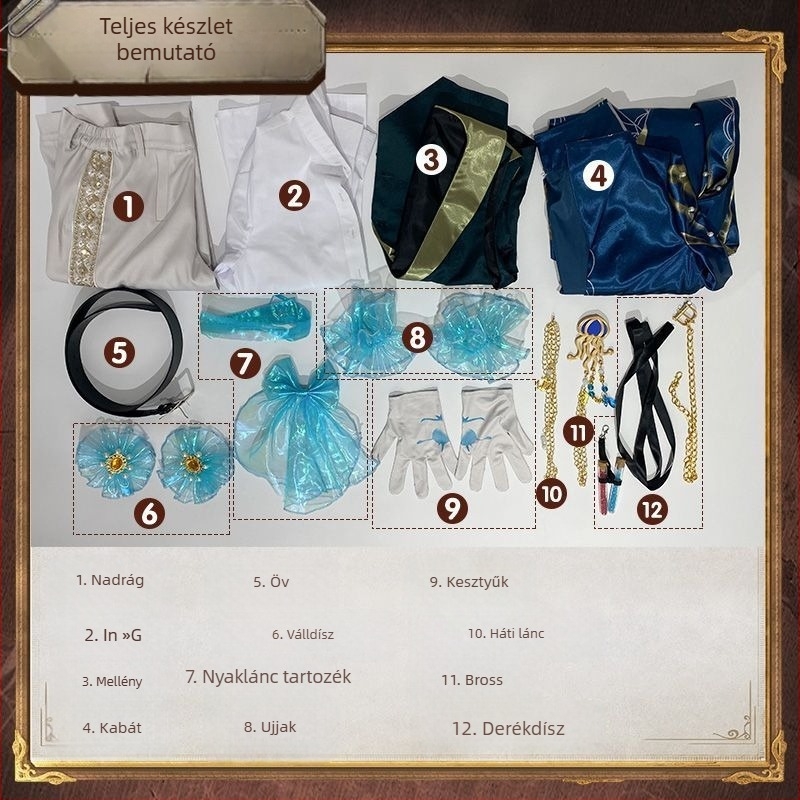 Identity V cosplay ruházat: Composer Ghost Sail, uniszex készlet